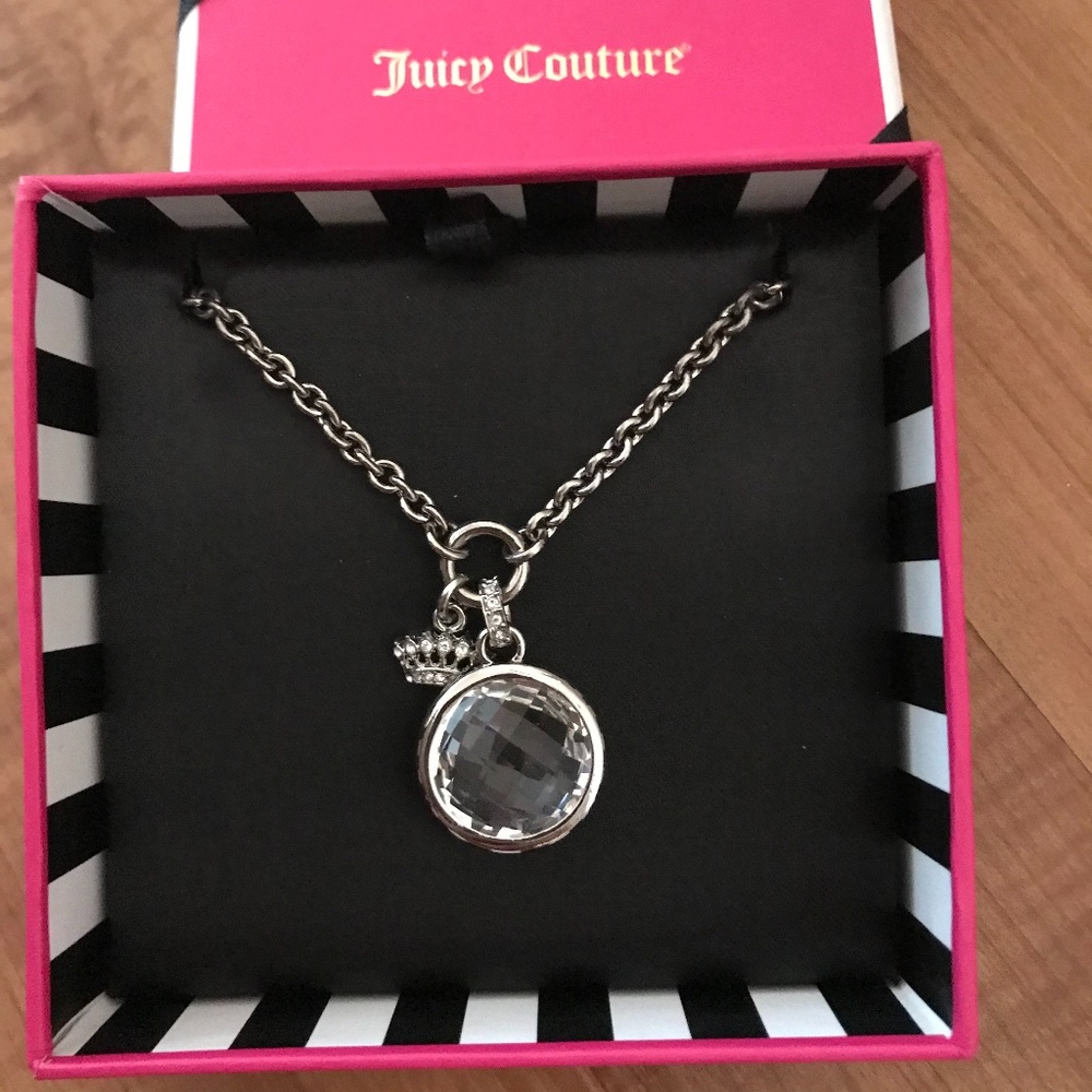 Juicy Couture Clear Pendant and Mini Crown Charm
